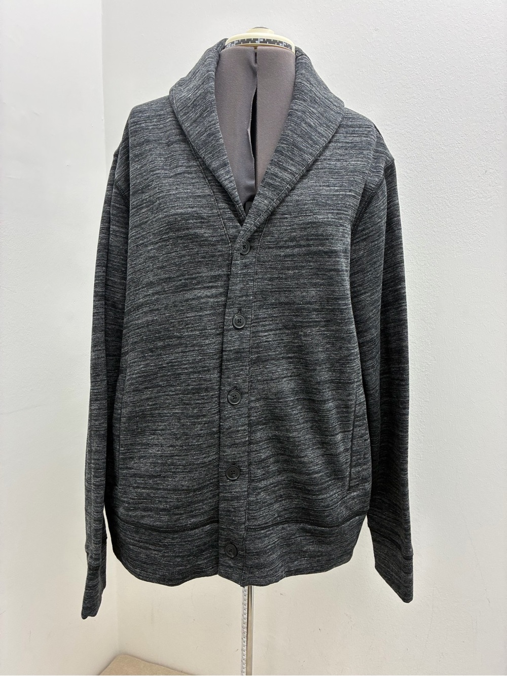 Marc Anthony Gray Heathered Shawl Collar Cardigan